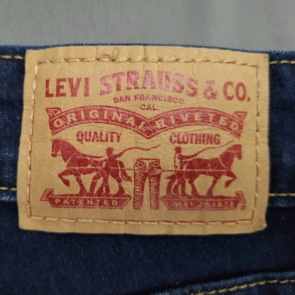 Levis 711 Skinny Jeans Womens 25 Dark Indigo Blue Wash Mid‎ Rise Stretch Denim